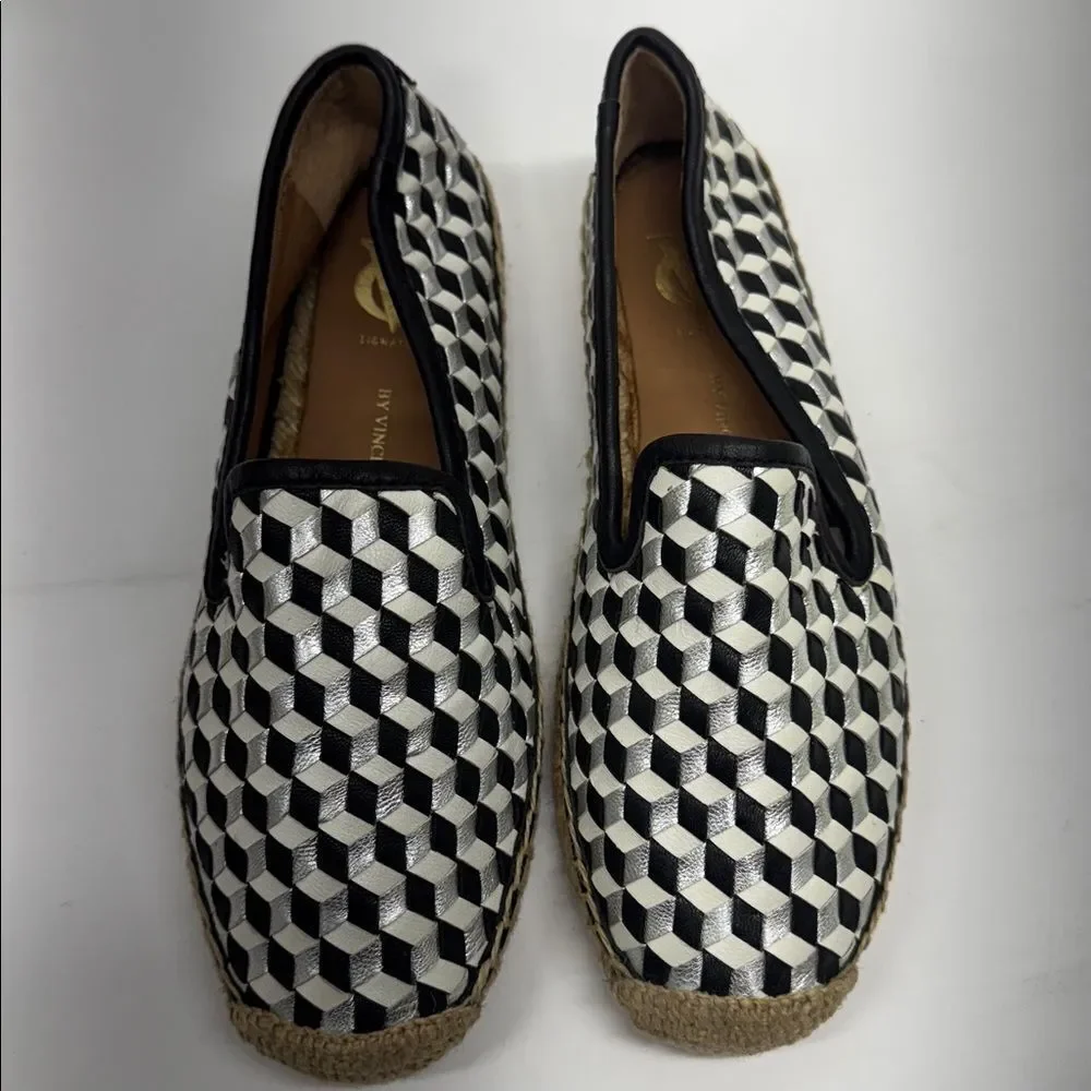 Vince Camuto Charie Espadrille Flat Black Silver